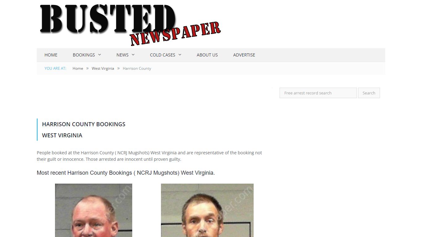 Harrison County, WV ( NCRJ WV ) Mugshots - BUSTEDNEWSPAPER.COM